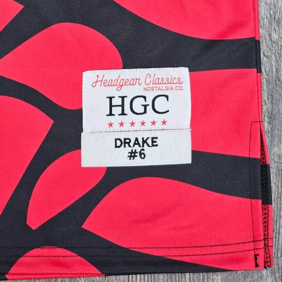 Drake OVO Octobers Very Own Basketball Jersey M Red Black Headgear Classics RARE - Picture 5 of 8